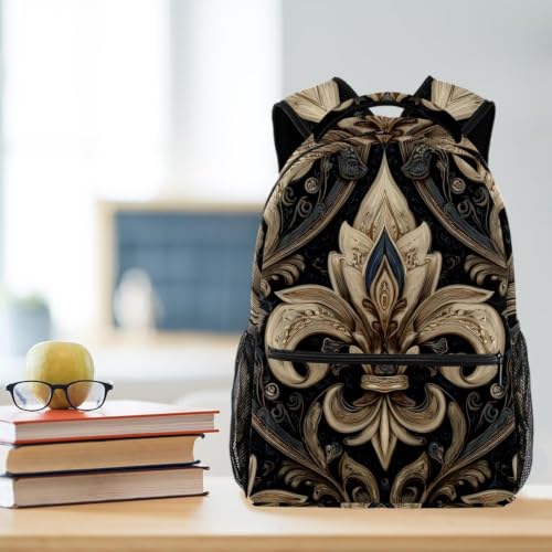 Mochila para libros resistente al agua con estampado étnico retro 5