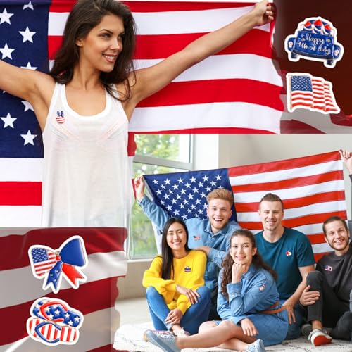 Kenning 100 Pcs American Flag Pins Bulk USA Lapel Pin Red White and Blue Brooch Patriotic Souvenir Badge Pins for Memorial Veteran Day Backpacks Clothes Bags Accessories3