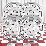 Brighter Design Set of 4 16' Push-on Silver Hubcaps for Mitsubishi Galant 2006-09