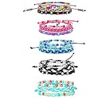 15 pcs Friendship Bracelets for Kids, Cute Adjustable Beaded Bracelets for Teen Girls Birthday Christmas Halloween Valentine Party Favors Kids Jewelry for Girls