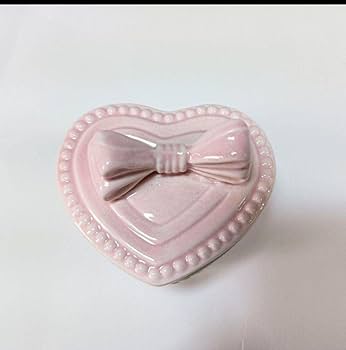 ピンクの花と鳥のハート型小物入れ Amazon.co.jp: ハート型小物入れ ピンク色 陶器製 アンティーク レトロ