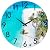 12" Outdoor Clock Waterproof - Beach Coastal Theme Nautical Blue Wall Clocks for Patio Pool Garden Bathroom Decor,(Glass)