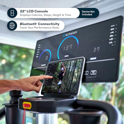 Echelon Summit Stairmill for Home Cardio with 22 Inch LCD Console, 14-140 Steps/Min, Bluetooth Heart Rate Monitoring, Wireless Charging, 12 Pre-Programmed Workouts + Echelon Fit App Connectivity - Image 3