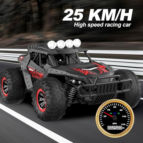 Ferngesteuertes Auto Offroad für Junge draußen mit 2-Akku 70 Minuten 1:16 Maßstab RC Buggy 25KM/H 2,4 GHZ Funkfernsteuerung Rennwagen Crawler Truck Geländewagen Car Spielzeug (klassisch)