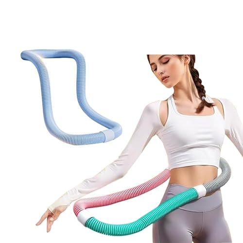 フラフープ ダイエット ウェイト付き ベリー フィットネス PVCソフトスプリングフープ 折りたたみ式 省スペース PVC ソフトスプリング ポータブル 静音設計 フラサークル 有酸素運動 脂肪燃焼 筋トレ シェイプアップ ウエスト・背中・脚・胸 エクササ