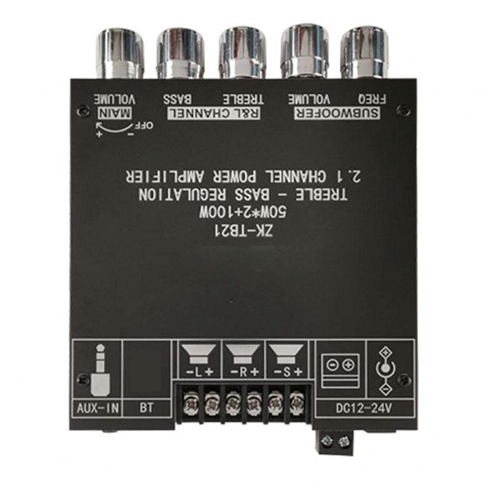Audio Amplifier Board 2.1 Channel TPA3116D2 DC12-24V Wireless AUX Stereo Module ZK-TB21 Practical Household Tools
