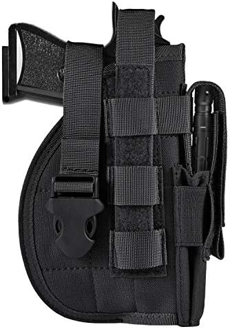 DYJ Adjustable Right Handed Tactical Molle Modular Belt Holster for Pistol(1000D) (Black)
