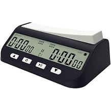 Niceminiwall Chess Clock Digital Chess Timer for Board Games with Bonus & Delay Countdown Function, Professional Multifunction Portable Chess Clock TimerBlack