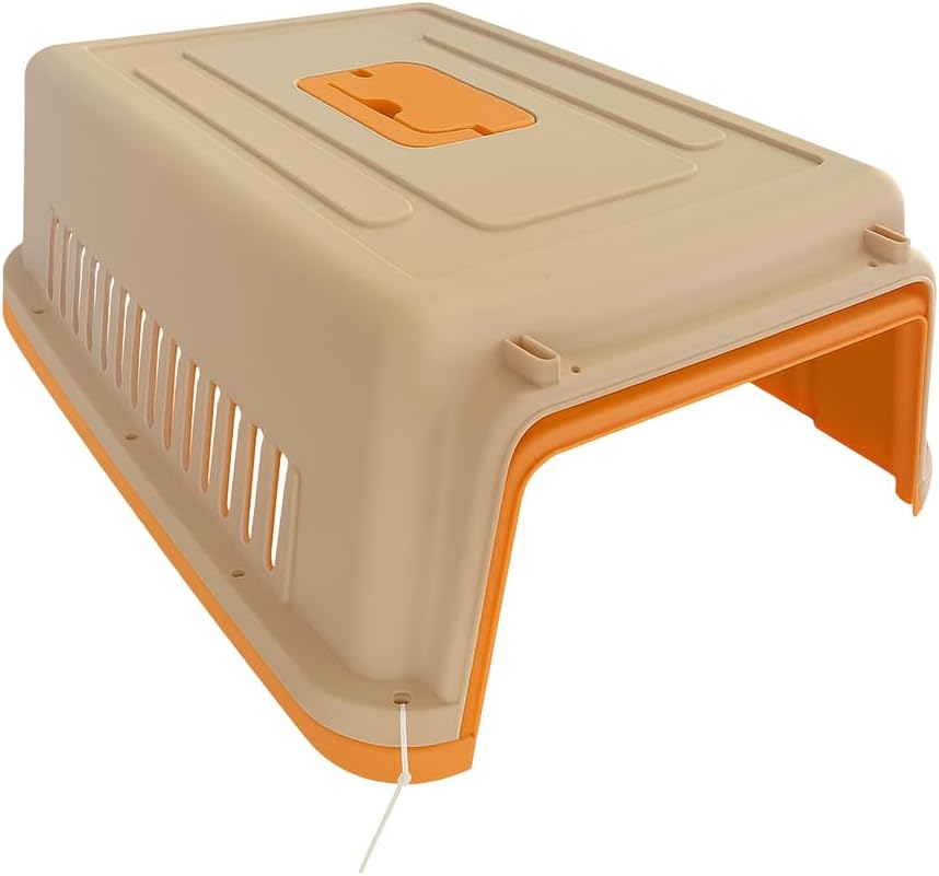 Pet Crate, Carrier, Durable, Heavy Duty, Cat, Dog, Kennel, IATA Approved, Travel Cat and Dog Crate for Cats and Dogs Indoor or Outdoor (Orange, 28” x 21” 23”)
