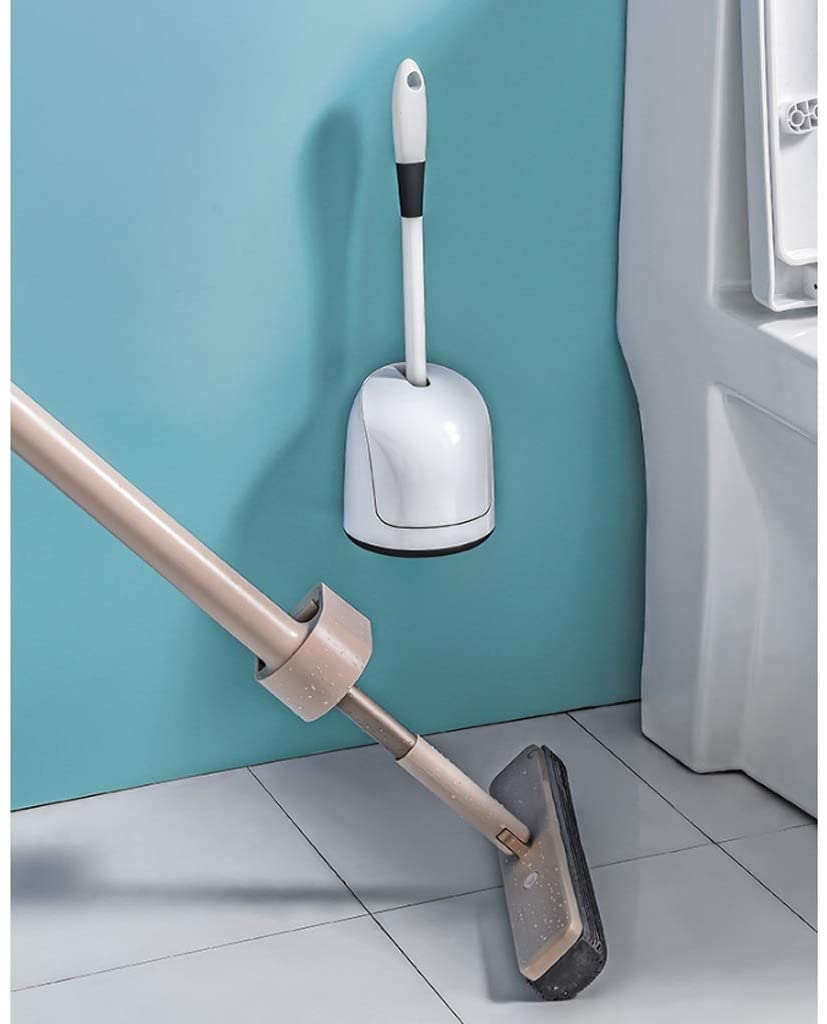 Escobilla WC Escobillas Y Soportes Para Inodoro Montados En La Pared Juego De Escobillas De Inodoro De Plástico Montado En La Pared Escobilla De Inodoro De Baño Escobilla De Baño De Mango Largo Escobi