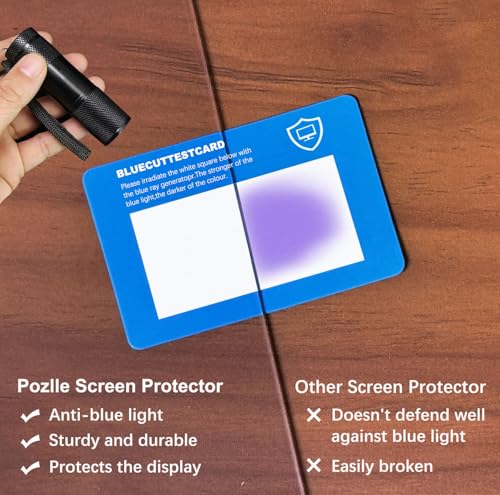Pozlle 2 Pack Anti-Blue Light & Anti-Scratch Screen Protector Shield for 23, 23.6, 23.8, 24 Inches Desktop Computer Monitor, Hanging Block Filter Panel for Eye Protection