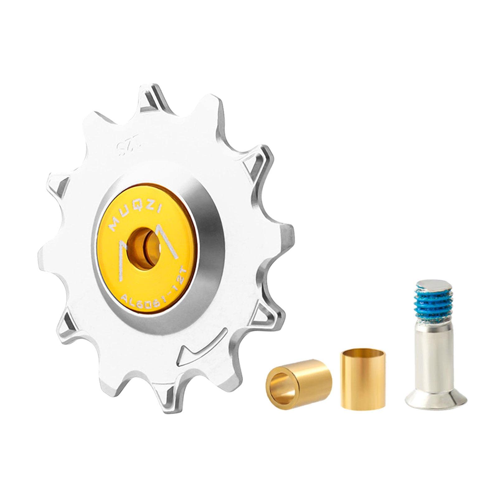 UJEAVETTE Bike Rear Derailleur Pulley Cycling Accessory Ceramic Bearing Ceramic Pulley Argent 12T-image-16