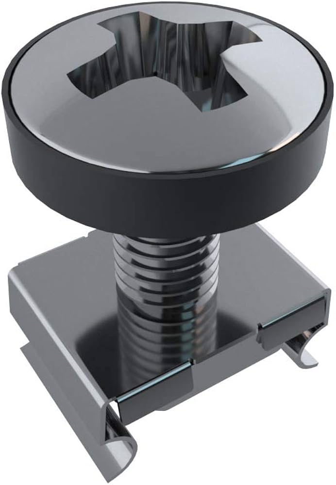 Cage Nuts and Rack Screw Kit M6 x 16mm Zinc Plated (50-Pack