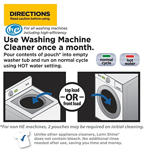 Lemi Shine Washing Machine Cleaner, Restore Performance, Biodegradable Ingredients (1 Count) #TOP1