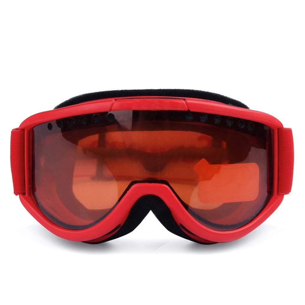 Gafas de esquí anti-niebla con doble lente roja intercambiable y protección UV400 marca JIA