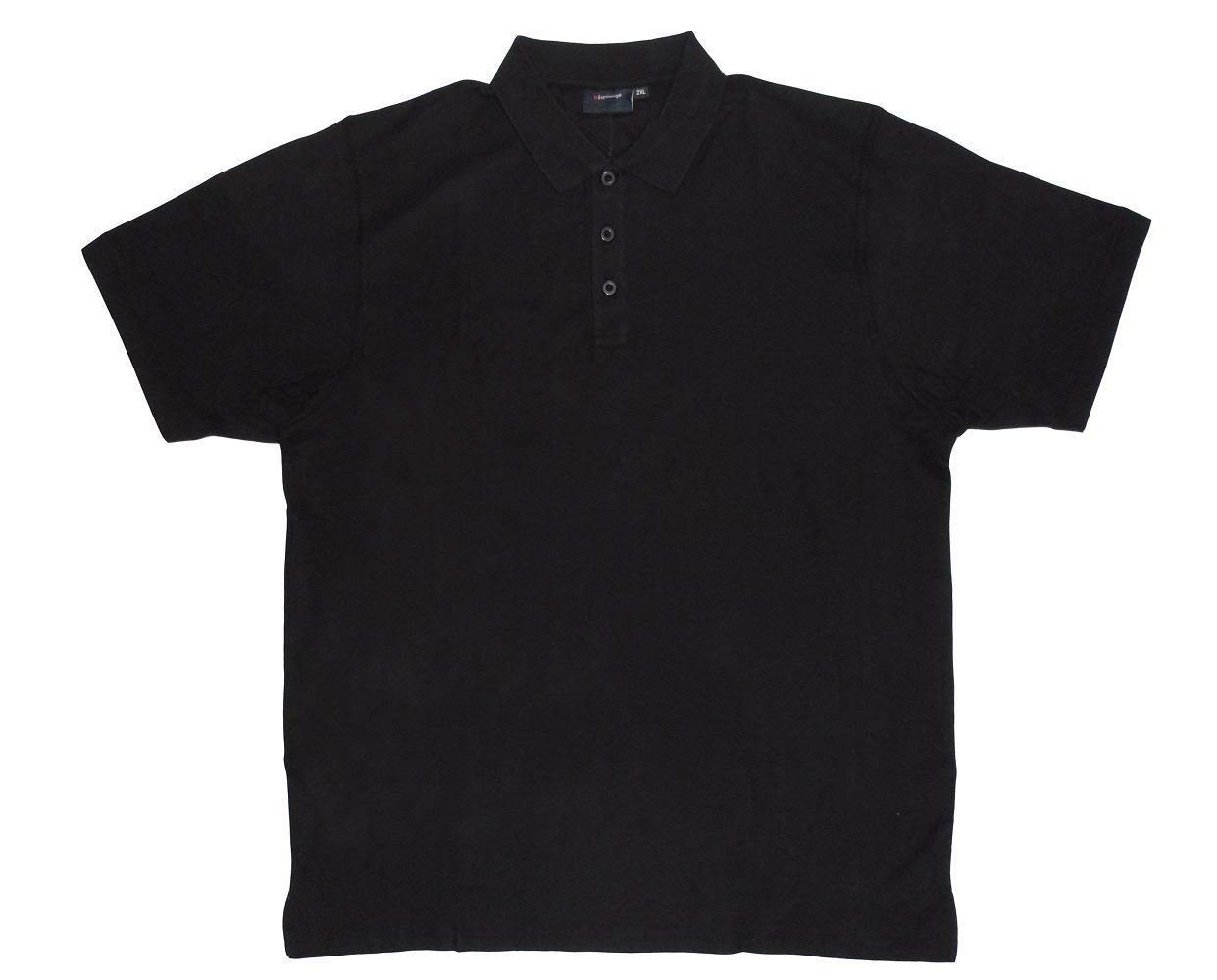 Espionage Premium Cotton Pique Polo Shirt (074) in Black in 5XL