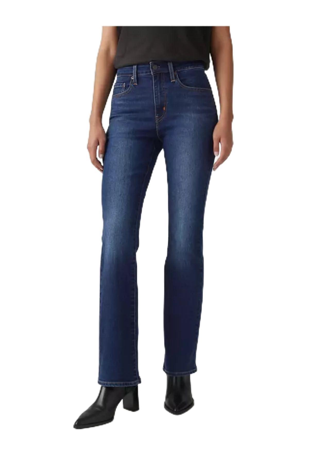 Levi's Women's 725 High Rise Bootcut Jeans, Dark Indigo - Worn in (0196), 25W x 28L