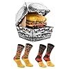 Rainbow Socks – Hombre Mujer Divertidos Calcetines de Hamburguesa – 2 Pares
