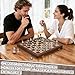 Luxury Large Chess Set 17 Inch Wooden Chess Board with Metal and Acrylic Chess Pieces, 3.5