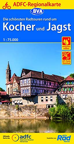 ADFC-Regionalkarte Die schönsten Radtouren rund um Kocher und Jagst, 1:75.000, reiß- und wetterfest, GPS-Tracks Download (ADFC-Regionalkarte 1:75000)