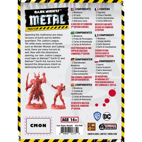 Cmon Zombicide Dark Nights Metal Pack #2 | Set Of Justice League Miniatures Compatible With Zombicide 2Nd Edition Game For Adults | Ages 14+ | 1-6 Players | Average Playtime 60 Minutes | Made #TOP4