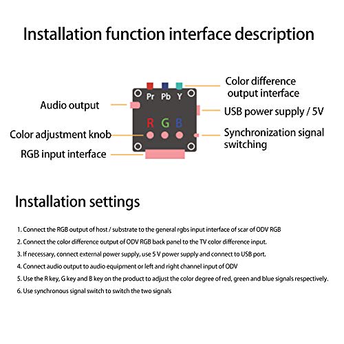 Convertisseur SCART vers YPbPr transcodeur composant différence couleur - 6