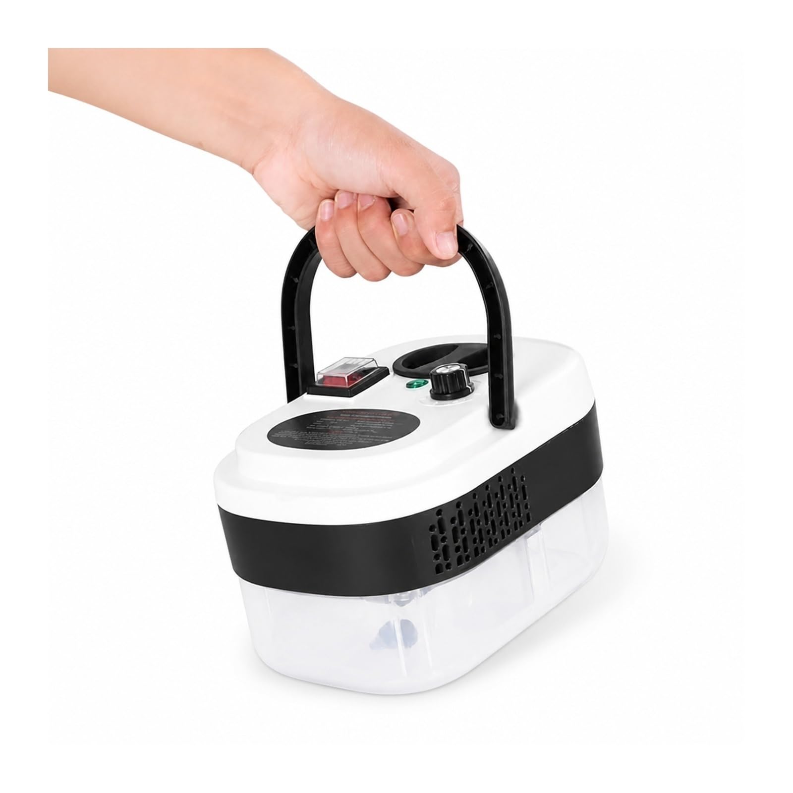 Limpiador a vapor de mano Limpiador a de 1,2 L, aire acondicionado alta temperatura, campana extractora para cocina, hogar/coche para el hogar(WHITE)