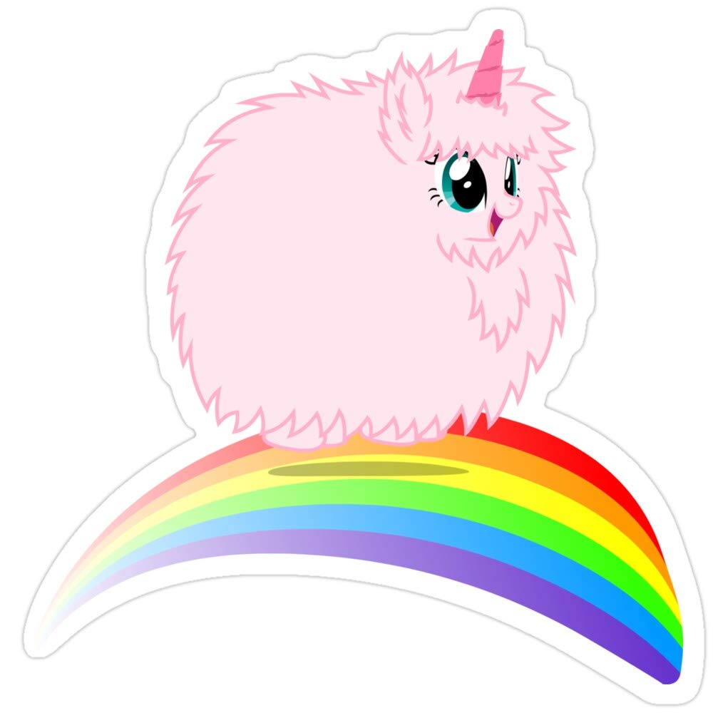 3 PCs Stickers PFUDOR, fluffle Sticker for Laptop, Phone, Cars, Vinyl Funny Stickers Decal for Laptops, Guitar, Fridge