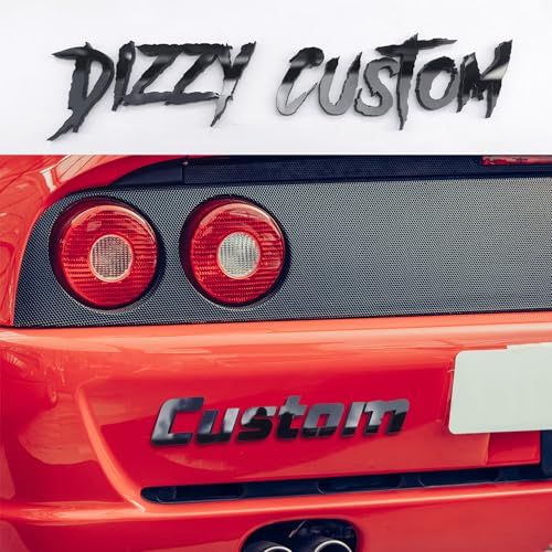 DIZZY New Car Emblem Badges Personalized - Acrylic Custom Text ...