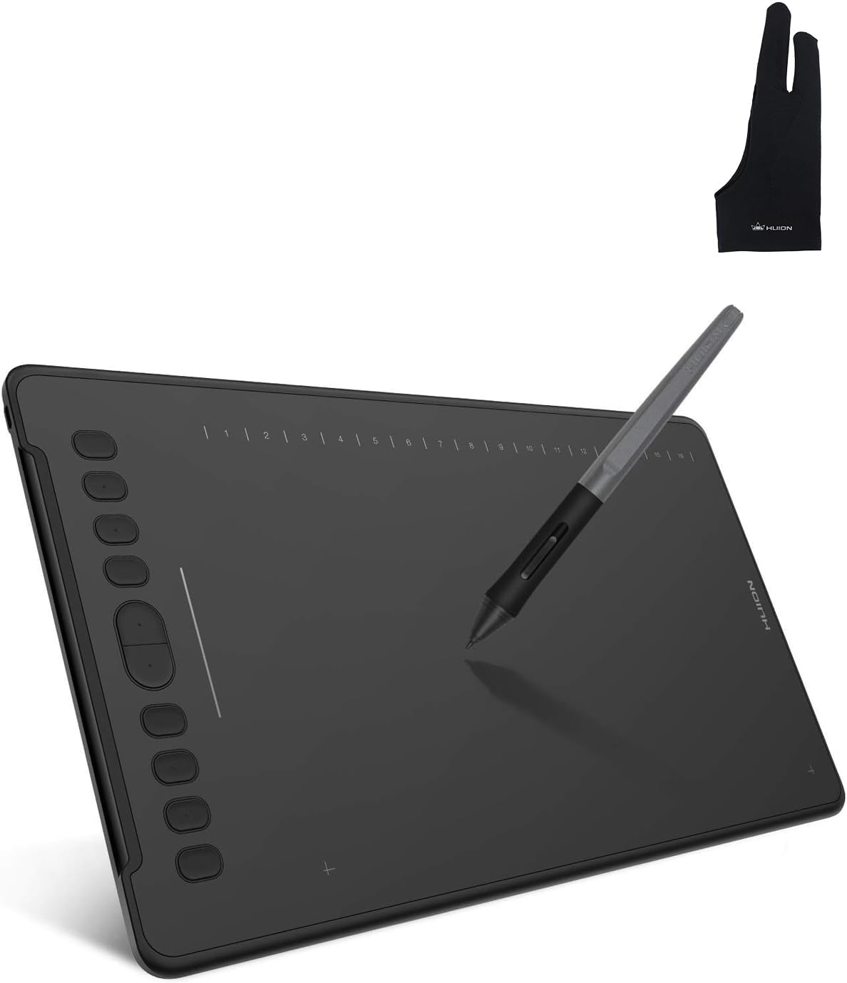 HUION H1161 Drawing Tablet and Palm Rejection Artist Glove