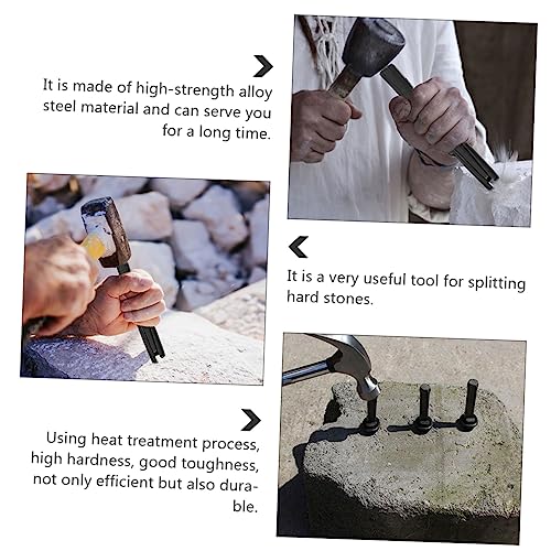 Artibetter 1Pc Heavy Duty Stone Splitter Tool Professional Wedge Hand Tool for Efficient Rock and Granite Chopping for Quarrying and Stone Mining Projects - Thumbnail 2