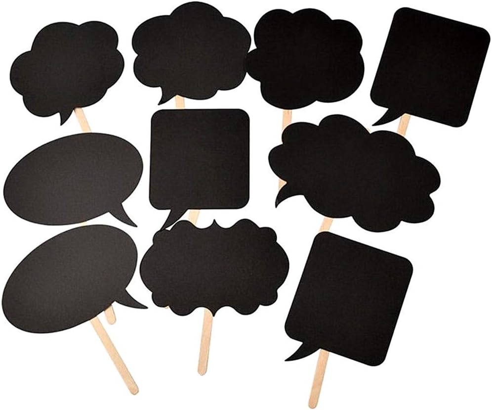 Amazon.com: Photo Booth Props Kit,Writable Black Paper Card Board ...