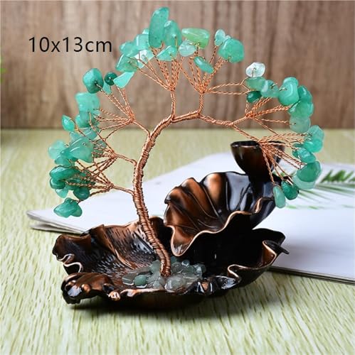 Árbol de la Fortuna Fengshui en Color Verde para Decoración de Mesa 3