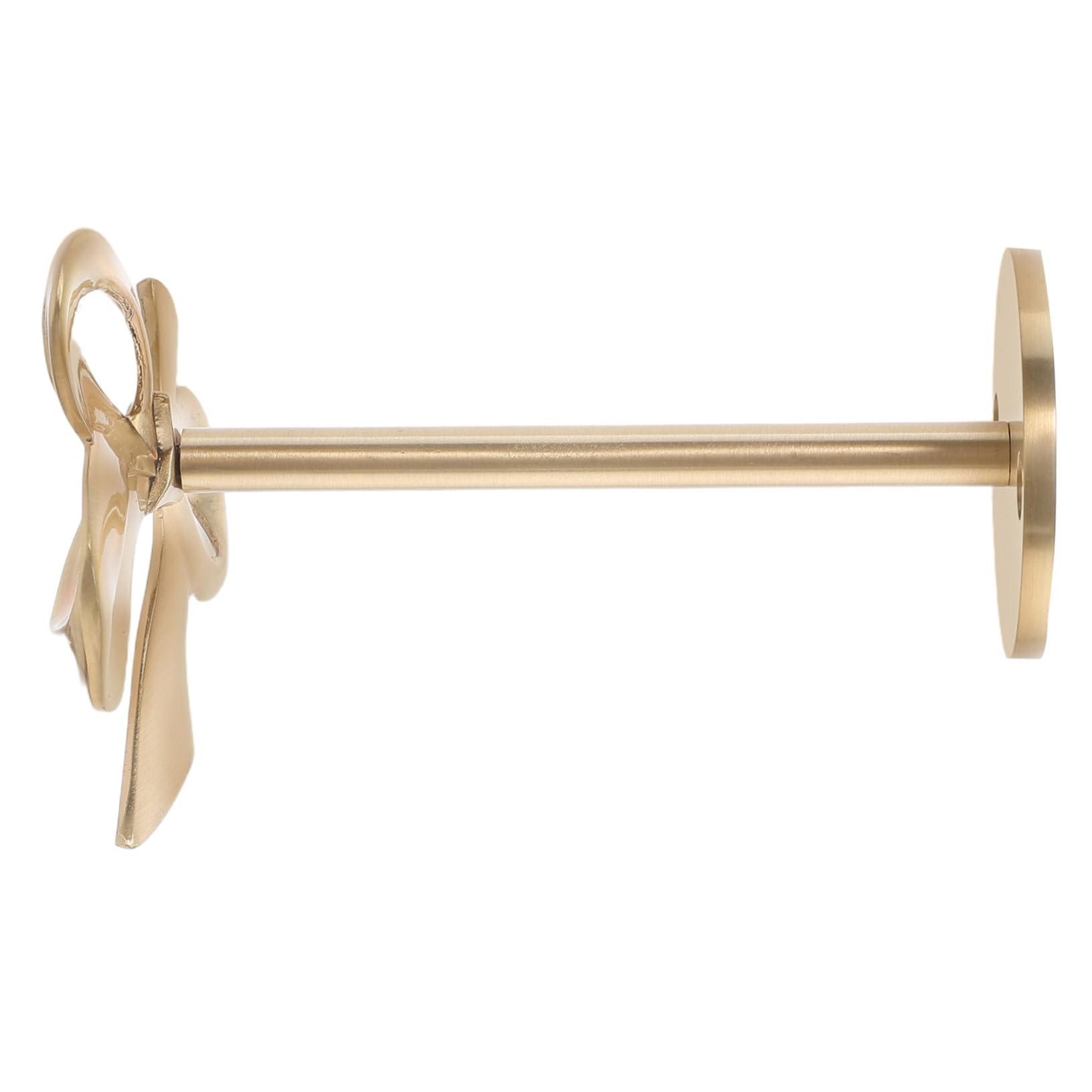 ULTECHNOVO Porte-Rideaux Laiton Doré à Nœud Décoratif Supports Muraux Métalliques pour Rideaux Crochets Multifonctions pour Chambre Bureau et Salon