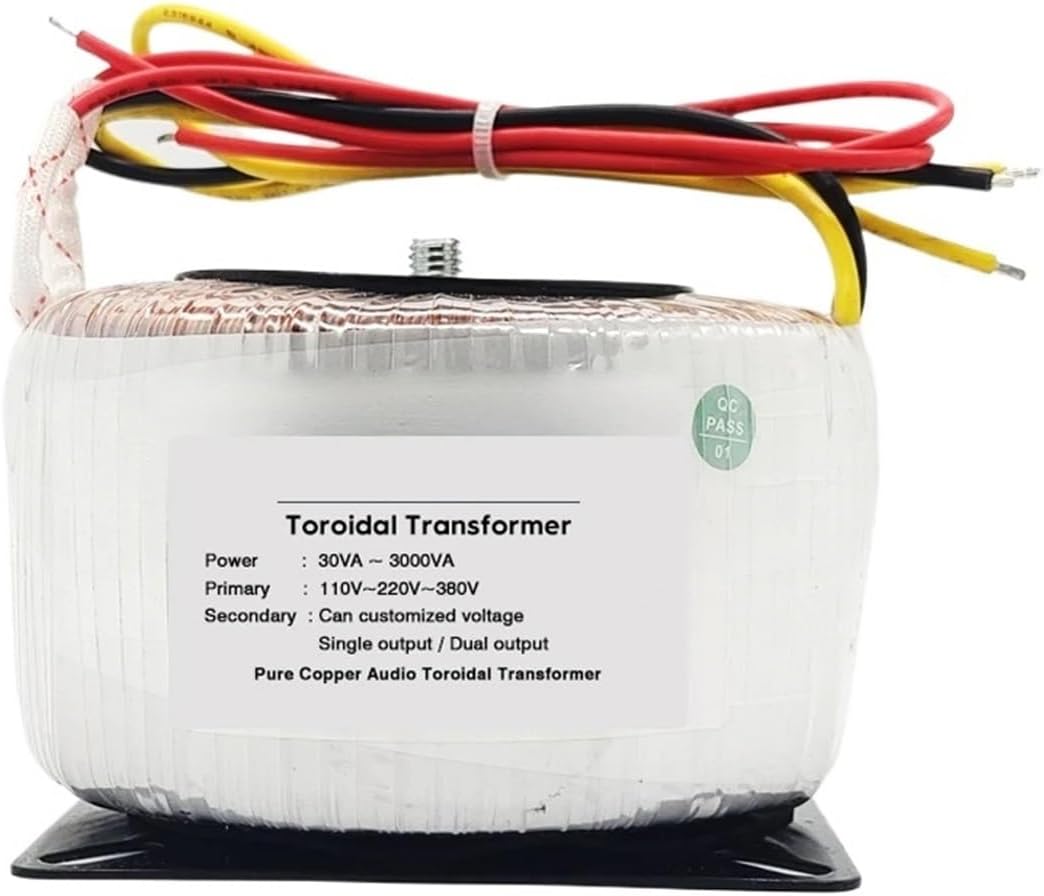 1PC 250W Toroidal Transformer Dual Output 9V-0-9V /12V 15V 18VPure Copper Wire Audio Amplifier Transformer Input 220V 110V Ring Core(Input 110V,Special Voltage)