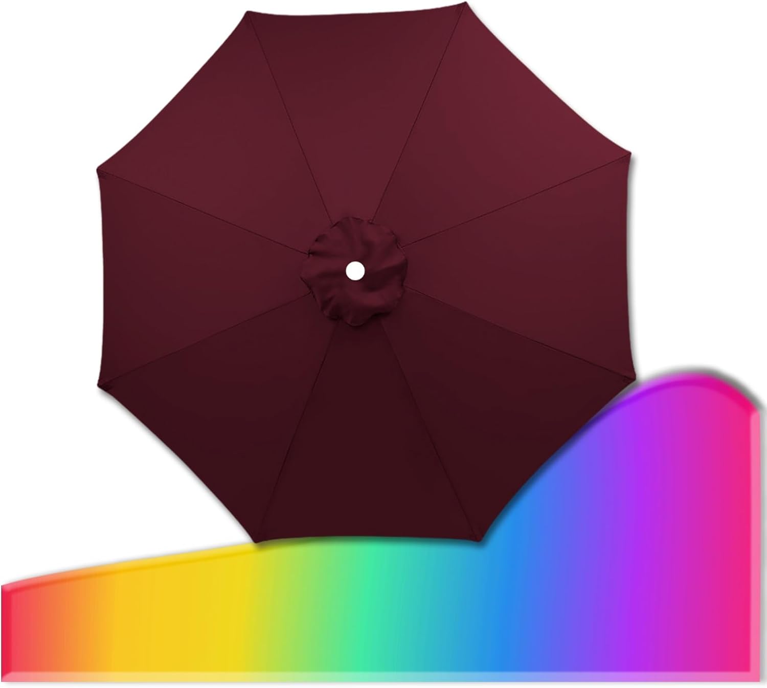Garden Umbrellas Canopy Outdoor, 6 Ribs/8 Ribs Replacement Canopy, Replacement Cover Table Umbrella Canopy, Sun Shade Cover Replacement Cloth For Patio Yard Shade ( Color : Large , Size : 3.0m/10FT-8R