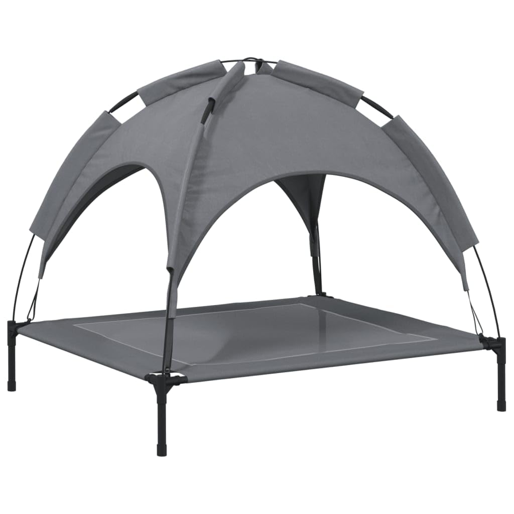 Lit pour Chien avec auvent Anthracite Tissu Oxford et Acier Articles pour Animaux de Compagnie Anthracite,172598