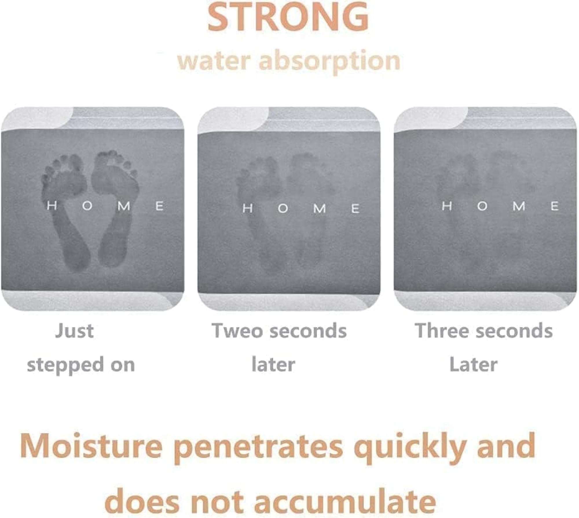 Rubber Oval Bath Mat, Anti Skid Water Soaking Rug
