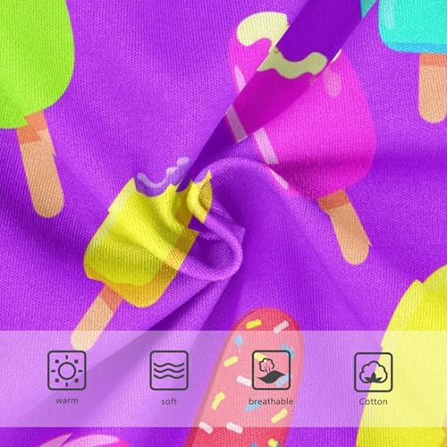 Cotton Toddler Underwear Floral Colorful Cartoon Popsicles Purple Panties for Girl Animals Briefs Girls Undies 2t3