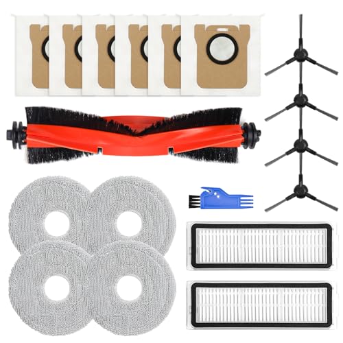 Spofan Accessoires de Rechange Compatibles avec Xiaomi X20 Pro, X20 Max Robot Aspirateur, 1 Brosse Principale, 2 Filtres, 4 Brosses Latérales, 4...