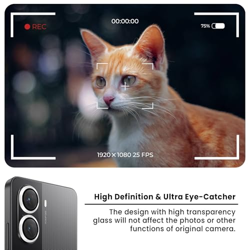 Image of ArmourPro Camera Lens Protector for Poco X7 Pro (6.7 Inches) Tough HD Individual Aluminum Alloy Rings 9H Camera Cover, Scratch-Resistant,Camera Lens Protection| Silver, 1 Pack