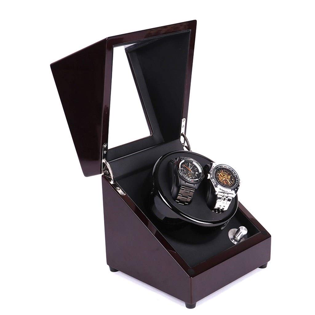 LXMQEF Scatole Porta Orologi Automatiche Doppie in Legno per 2 Orologi [100% Fatte a Mano]