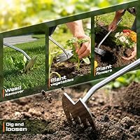 Weed Puller Tool, Heavy-Duty Stainless Steel Garden Hand Weeding Tool — image 4