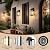 Water Ripple Outdoor Wall Lantern, Exterior Porch Light Fixture Black, 2 Pack Waterproof Wall Lights Fixture, Outside Garage Sconce Lighting, Porch Light Fixture, Mount Lamp, for Patio Outdoor Indoor