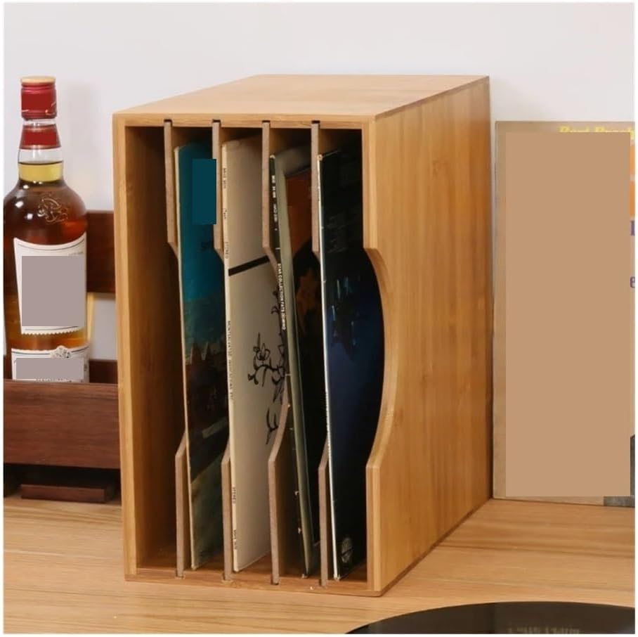 Cd Rack Cd Organizer Nostalgic Cassette Collection Box Record Rack Wooden Old Document Storage Desktop,