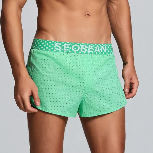 Mens Boxers Underwear - Cotton Low-Rise Comfortable Home Shorts with Air Hole - Mens Boxershorts Sleepwear for Men2