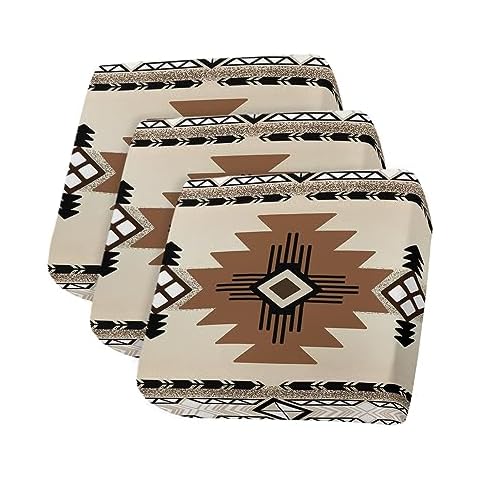 ARTSHOWING Southwest America Aboriginal Sofa Cushion Covers Stretch Couch Cushion Covers Cushion Slipcovers Seat Covers Chair Covers Sofa Cushion Protector Spandex Elastic 3 Pcs, Indian Style Pattern Cover