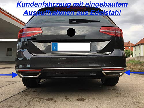 Embout d'échappement gauche + droite en acier inoxydable chromé R Line OPTIK