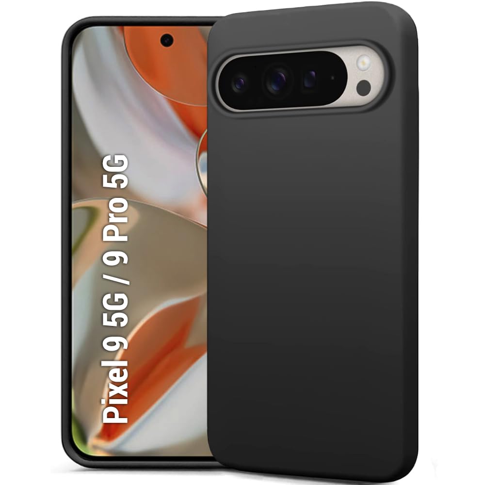 TheGiftKart Liquid Silicone Back Cover Case for Google Pixel 9/9 Pro | Soft Micro-Fibre Lining Inside | Camera Protection Bump | Shockproof Back Cover for Google Pixel 9/9 Pro (Silicone, Black) (B0DCTQV992) Amazon Price History, Amazon Price Tracker