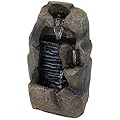 Sunnydaze Stony Rock 11-Inch Indoor Tabletop Fountain - Electric Submersible Fountain with Adjustable Flow